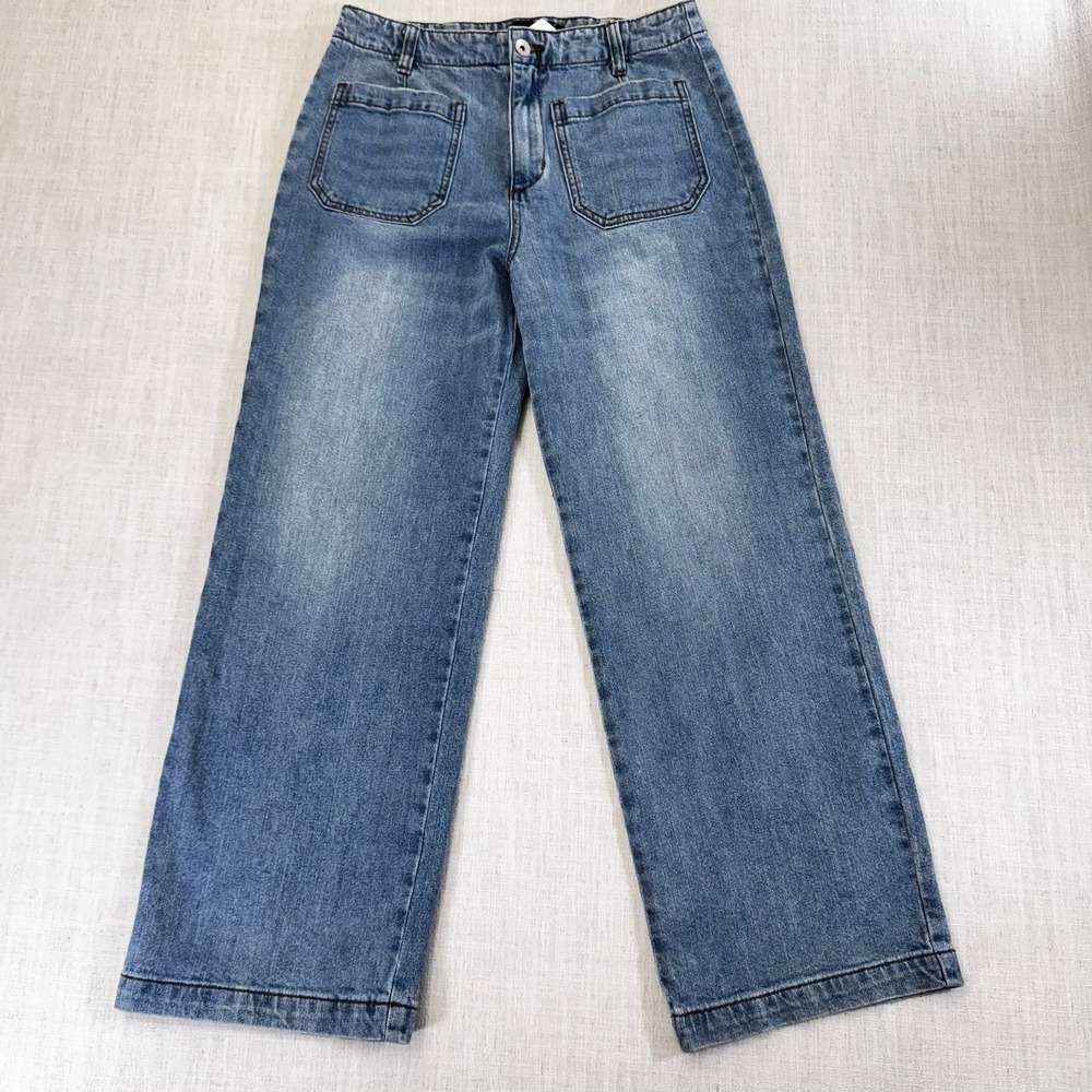 Women's Wide Leg Denim Jeans in Medium Blue 28” (New with tags)